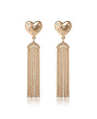 BCBGeneration Tassel Heart Drop Earrings