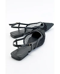 Prologue Shoes Brace Blue Mesh Flat Sandal (Women)