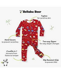 Bellabu Bear Baby Boys or Girls Hogwarts Express Convertible Footie