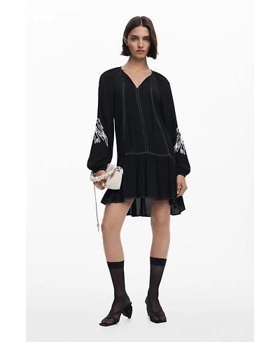 Desigual Women's Embroidered Boho dress
