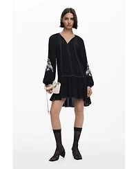 Desigual Women's Embroidered Boho dress