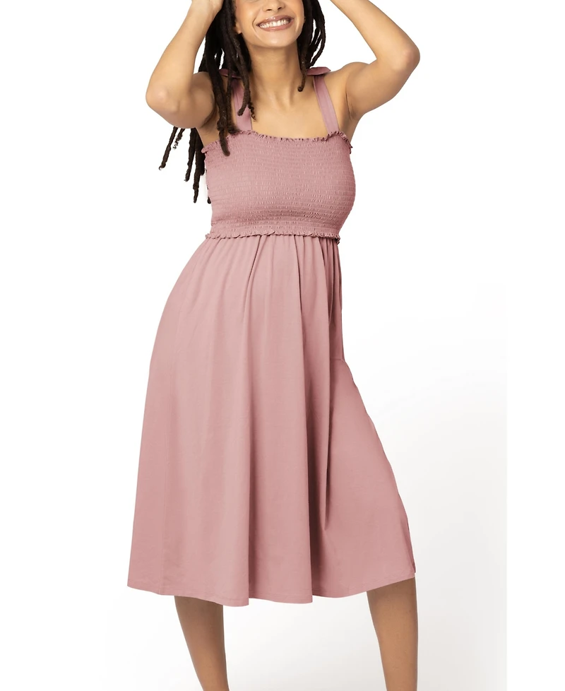 Kindred Bravely Sienna Smocked Maternity & Nursing Dress