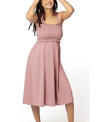 Kindred Bravely Sienna Smocked Maternity & Nursing Dress