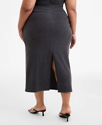 Bar Iii Trendy Plus Size Midi Sweater Skirt, Macy's Exclusive