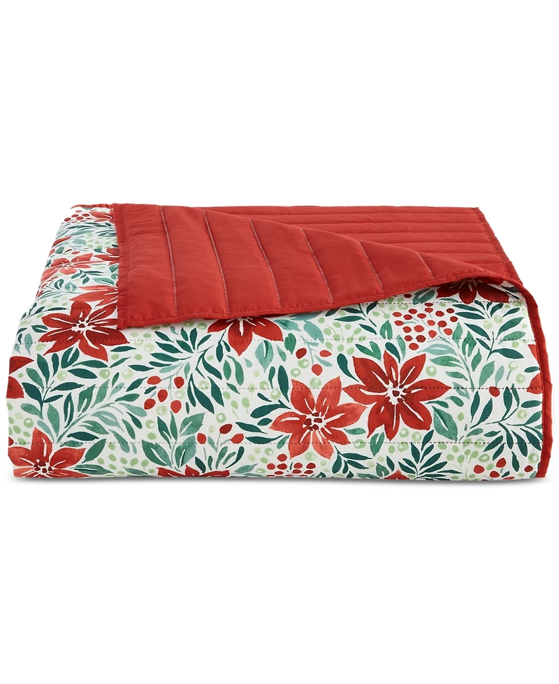 Holiday Lane Poinsettia Quilt Set, Full/Queen, Macy's Exclusive