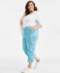 Style & Co Plus Cargo Capri Pants, Exclusively at Macy's