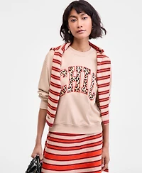 On 34th Women's Striped Pull-On Flounce Sweater Mini Skirt, Macy's Exclusive