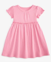 First Impressions Baby Girls Short-Sleeve Solid Pointelle Dress