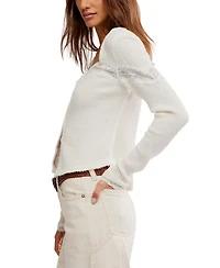 Free People Women's Lets Party Square-Neck Button-Front Top