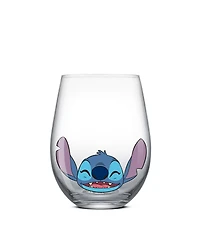 JoyJolt Lilo Stitch Silly Sips Stemless Drinking Glasses, Set of 4
