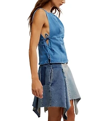 Free People Women's Not My Fault Sleeveless Denim Top