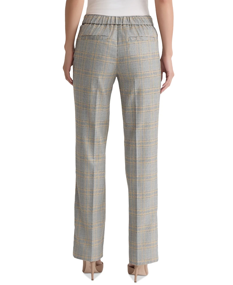 Jones New York Petite Glen Plaid Pull-On Pants
