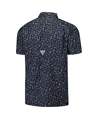 Columbia Pfg Men's Black Las Vegas Raiders Super Slack Tide Omni-Wick Button-Up Shirt
