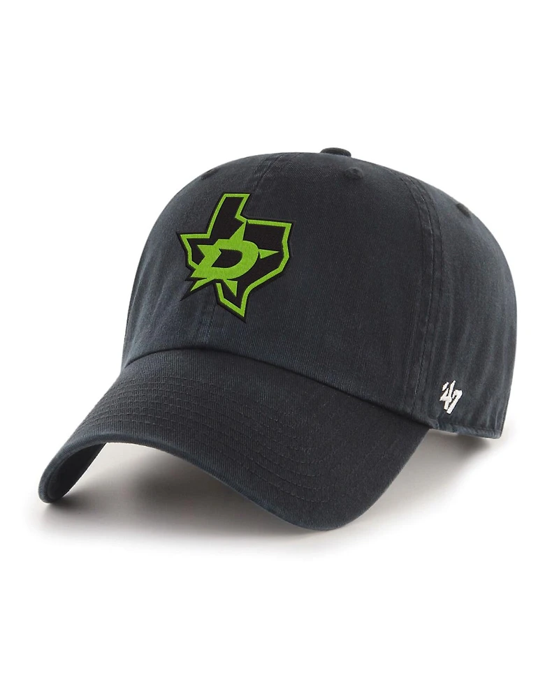 '47 Brand Men's Black Dallas Stars Logo Clean Up Adjustable Hat