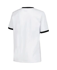 5th & Ocean Women's by New Era White Lafc Throwback Ringer T-Shirt