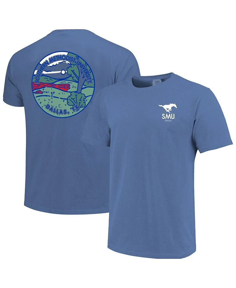 Image One Men's and Women's Royal Smu Mustangs Scenic Comfort Colors T-Shirt