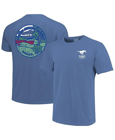 Image One Men's and Women's Royal Smu Mustangs Scenic Comfort Colors T-Shirt