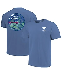Image One Men's and Women's Royal Smu Mustangs Scenic Comfort Colors T-Shirt