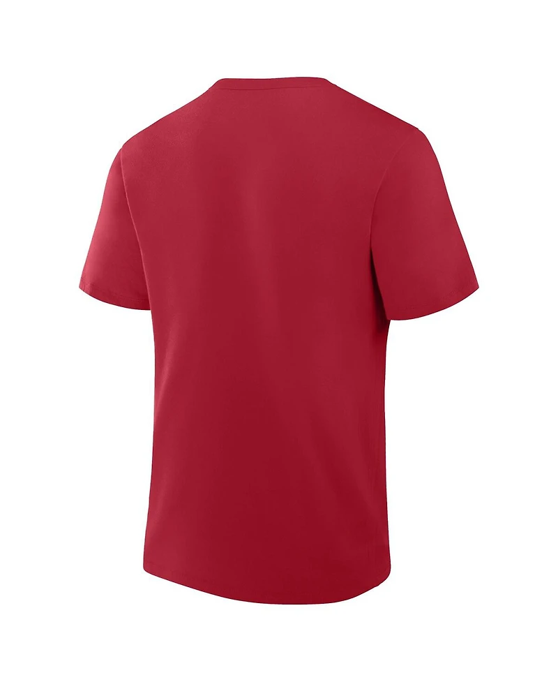 Fanatics Men's Crimson Alabama Tide Big Tall Distressed Logo T-Shirt