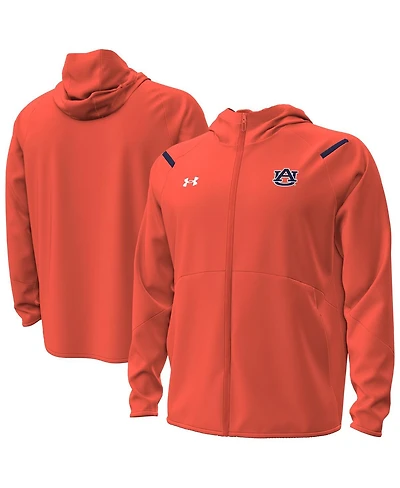 Under Armour Men's Orange Auburn Tigers Unstoppable Performance Fleece Hoodie Half-Zip Jacket