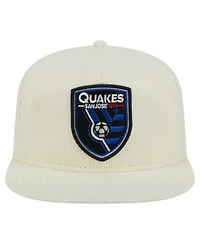New Era Men's Cream San Jose Earthquakes 2025 Kickoff Snapback Golfer Hat