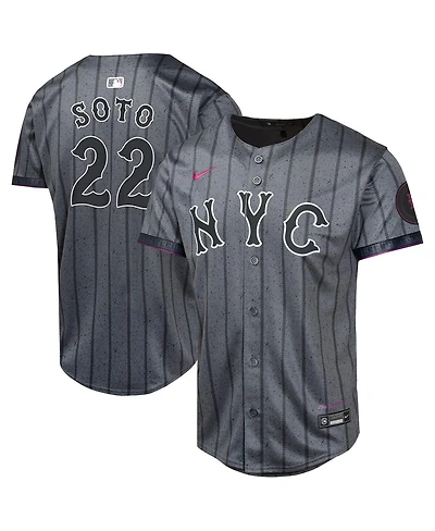 Nike Big Boys and Girls Juan Soto Gray New York Mets City Connect Limited Jersey