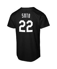 Nike Big Boys and Girls Juan Soto Black New York Mets Lights Out Replica Player Jersey