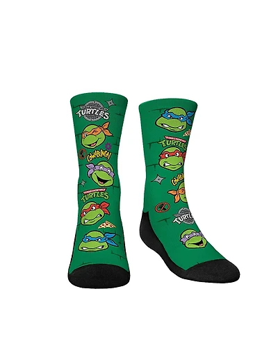 Rock 'Em Big Boys and Girls Teenage Mutant Ninja Turtles All Over Icons Crew Socks
