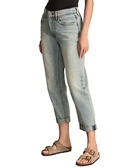 Lucky Brand Women's Cotton Mid-Rise Tapered Boy Jeans