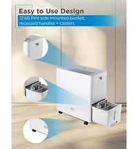 Black & Decker 4500 Sq. Ft. Dehumidifier with Built-In Drain Pump for Continuous Drainage, Energy Star, Digital, White