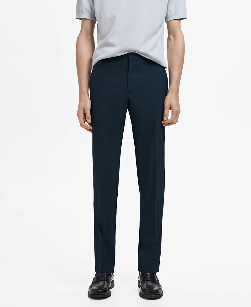 Mango Men's Stretch Fabric Super Slim-Fit Suit Pants