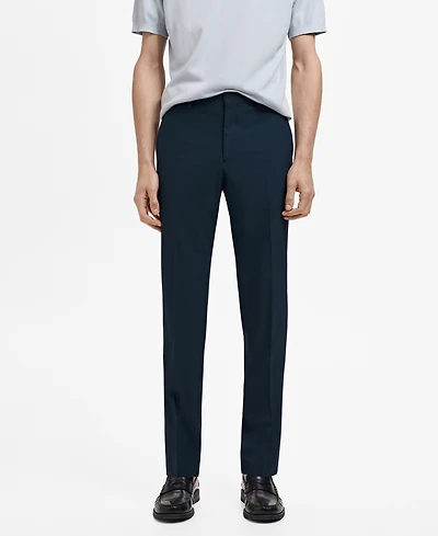 Mango Men's Stretch Fabric Super Slim-Fit Suit Pants