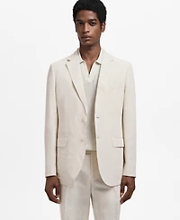 Mango Men's Linen-Lyocell Slim-Fit Suit Blazer