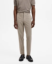 Mango Men's Stretch Fabric Super Slim-Fit Suit Pants