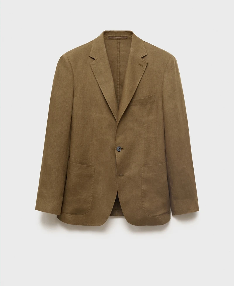 Mango Men's Linen Slim Fit Salerno Blazer