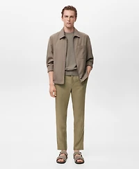 Mango Men's Slim-Fit Linen Pants