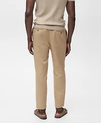 Mango Men's Slim-Fit Drawstring Linen Pants