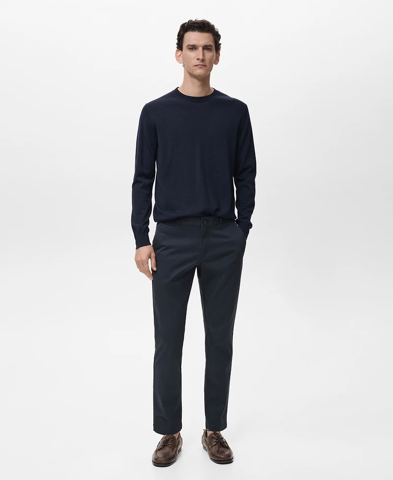 Mango Men's Prato Cropped Tapered Chino Pants