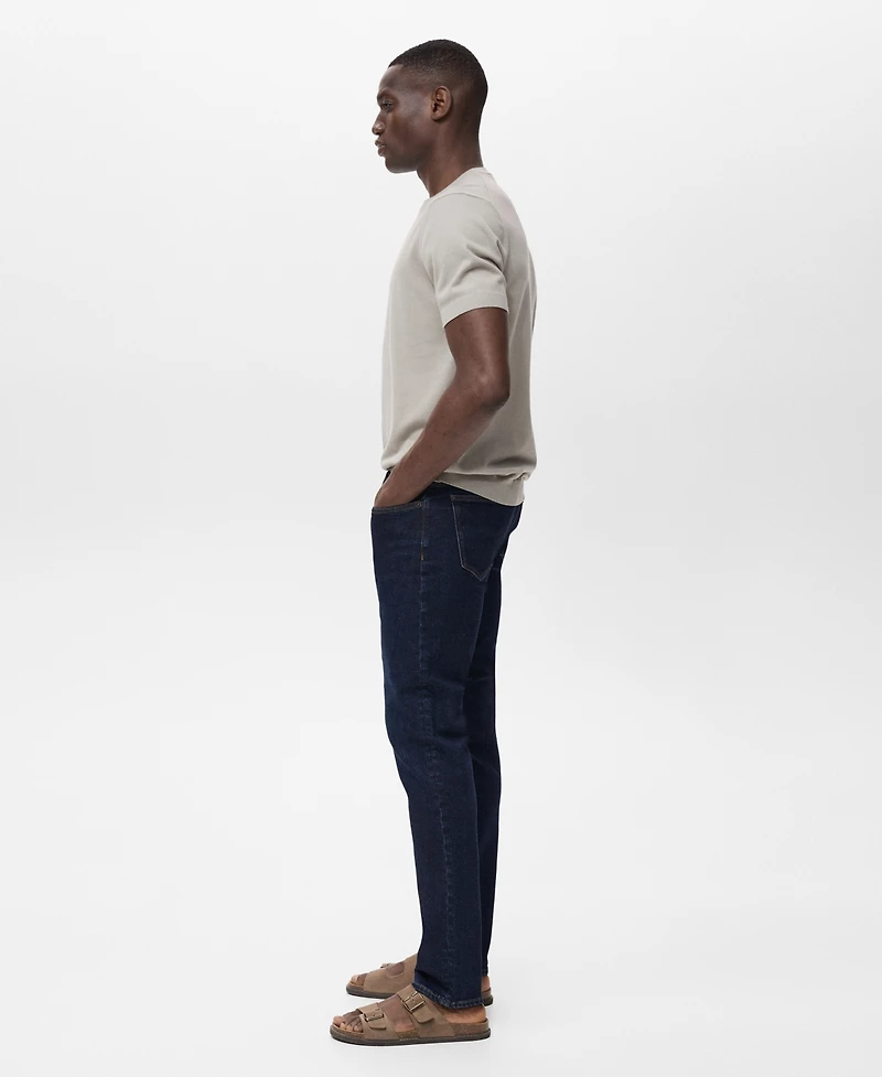 Mango Men's Jan Slim-Fit Dark-Wash Jeans
