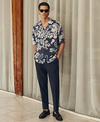 Mango Men's Wrinkled-Effect Floral Shirt
