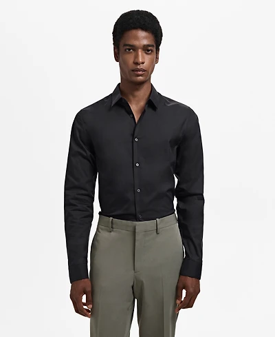 Mango Men's Slim-Fit Cotton Dress Shirt
