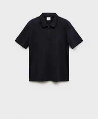 Mango Men's Zip Neck Polo Shirt
