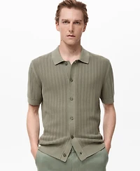Mango Men's Cotton Structure Shirt