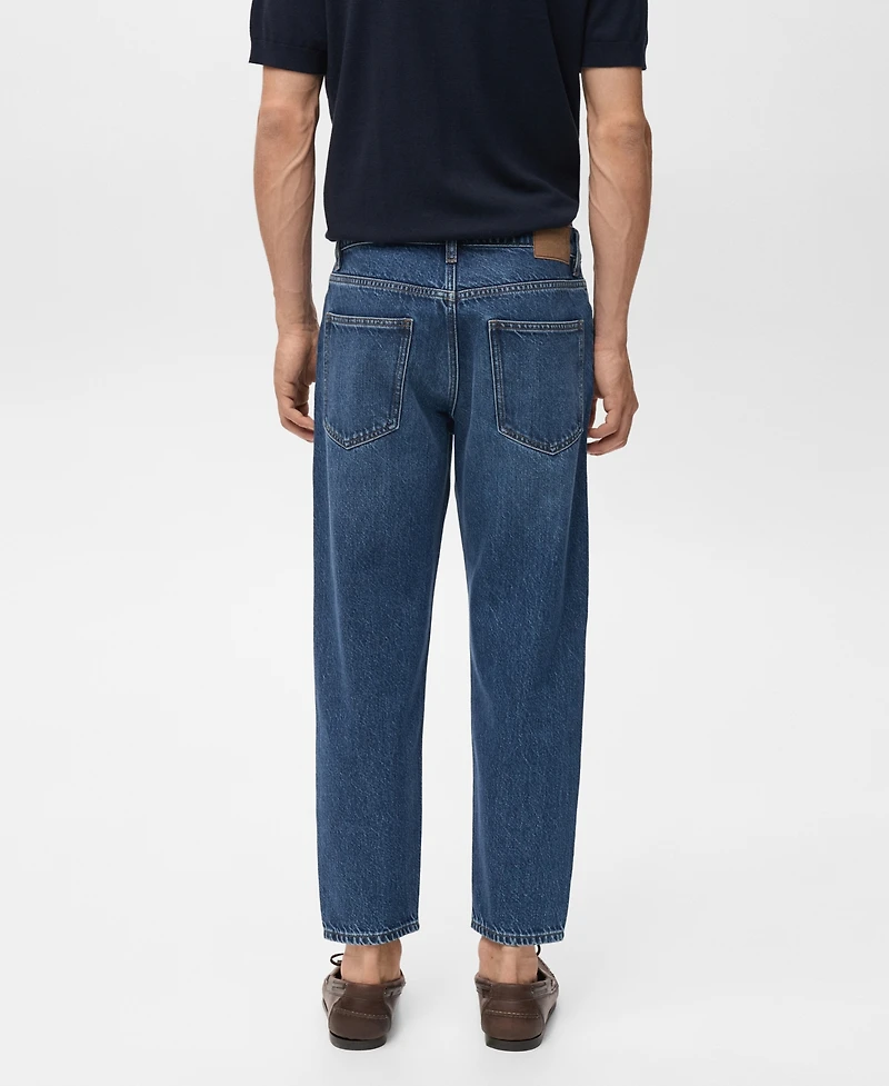 Mango Men's Regular Fit Cotton Jeans