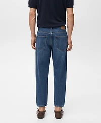 Mango Men's Regular Fit Cotton Jeans