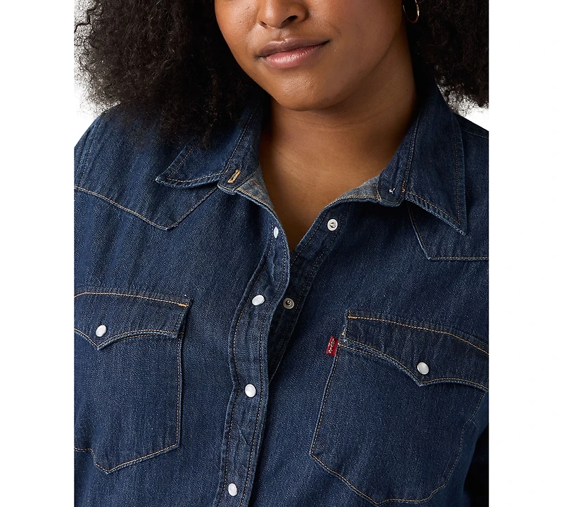 Levi's Plus Ultimate Western Cotton Denim Shirt