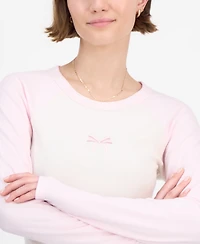 Hippie Rose Juniors' Crewneck Raglan Long-Sleeve T-Shirt