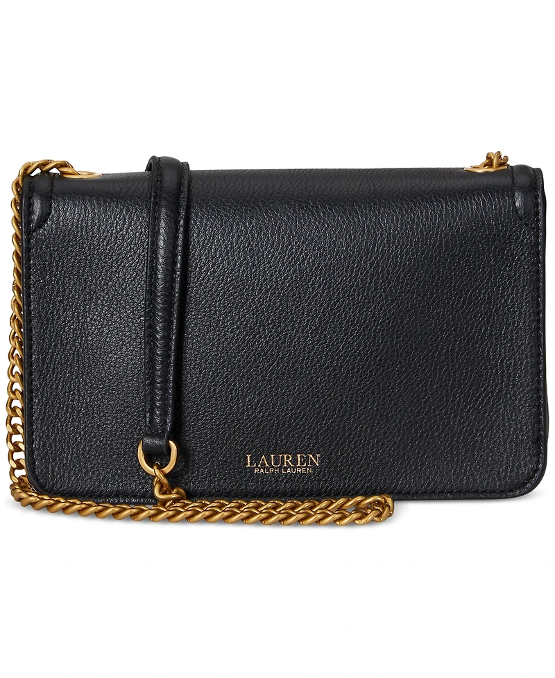 Lauren Ralph Pebbled Leather Bradley Crossbody Wallet