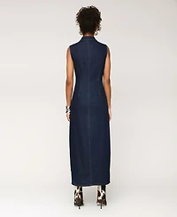 Avec Les Filles Women's Sleeveless Long Shirtdress