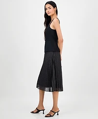 julia jordan Women's Sleeveless Belted Pleated Skirt Dress